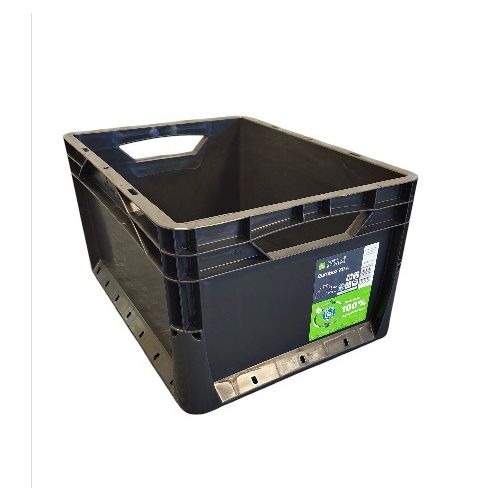 Stapelkiste LL 4322 Schwarz Transportkiste Lagerkiste 400x300x220 mm