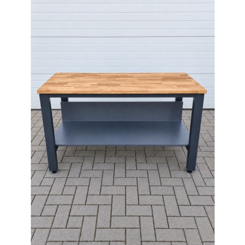 Werkbank Arbeitstisch Packtisch / Gesamtbreite: 1.400 mm / Gesamttiefe: 600 mm  / Gesamthöhe: 900 mm