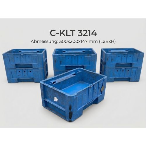 Stapelkiste Transportkiste Lagerkiste C-KLT 3214 gebraucht 200x300x147mm Blau
