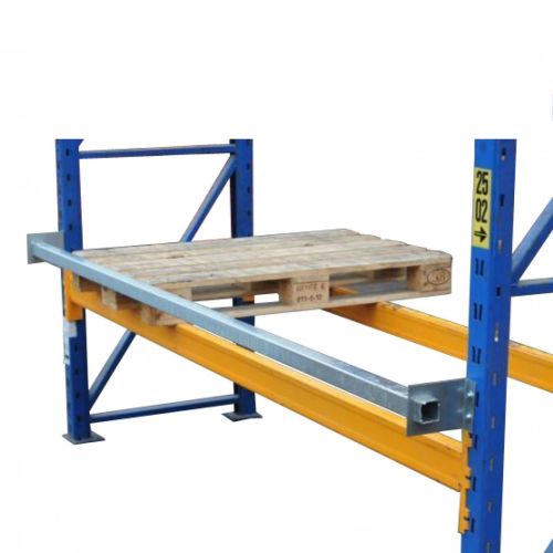 Durchschubsicherung, neu für Palettenregale / lichte Weite frei wählbar / Profilabm.: 50 x 50 x 2 mm / feuerverzinkt 