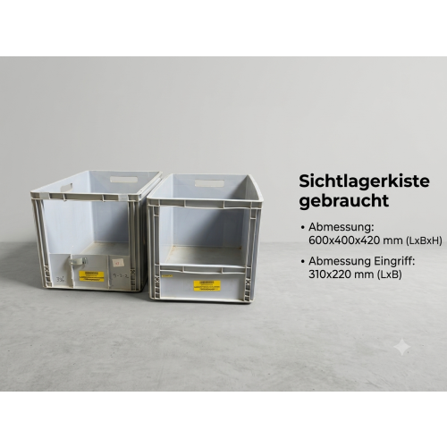 Sichtlagerkiste Auer 600x400x420 mm Stapelkiste Transportkiste Kunststoffkiste