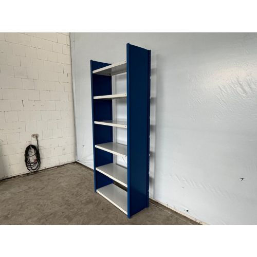Fachbodenregal Magazinregal, gebraucht | META CLIP | Gesamthöhe: 2.490 mm | Gesamttiefe: 435 mm | Vollwand | Regallänge: 1,10 lfm.