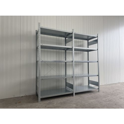 Fachbodenregal Magazinregal, neu | META  CLIP | Gesamthöhe: 2.000 mm | Gesamttiefe: 500 mm | Regallänge: 2,15 lfm.