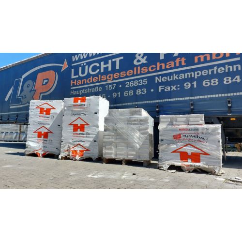 Porenbetonsteine Gasbetonsteine Planstein, neu | Abmessung: 600 x 175 x 250 mm | Ausführung: Nut & Feder | Interne Bez.: P2 - P5