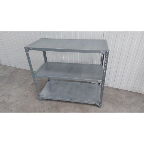 Stahlböden Fachbodenregal, gebraucht |  Dexion Schraubregal |  Gesamtbreite: 990 | f. Ständertiefe: 460 mm | verzinkter Stahl