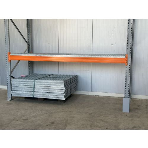 Aufgelegtes Regalrost Gitterrost, gebraucht | Gesamtbreite: 1.380 mm | Gesamttiefe: 1.107 mm | Maschenweite: 68 x 44 mm | Bezeichnung: GR-27