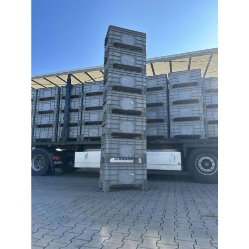 Stapelbehälter Großvolumenbehälter Mehrzweckbehälter, gebraucht | Abm.: 975 x 635 x 555 mm (BxTxH) | Volumen: 220 Liter | Materialfarbe: grau