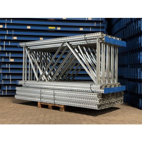 Palettenregalständer Regalständer Palettenregal, gebraucht | SSI Schäfer PR600 | Ständertyp: P215 | Ständerhöhe: 2.000 mm | Ständertiefe: 1.100 mm | sendzimir verzinkt