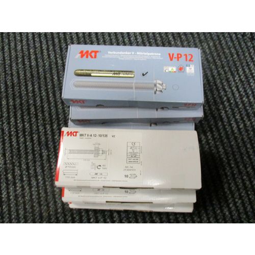 30x Verbundanker, neu / Ø 12 mm /  MKT V-A 12 - 10/135 / Stahl verzinkt