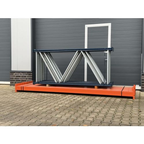 Palettenregalanlage Palettenregal, gebraucht | Mecalux | Regalständer: 2.500 x 1.100 mm | Lichte Weite: 3.300 mm | Regallänge: 17,10 lfm.
