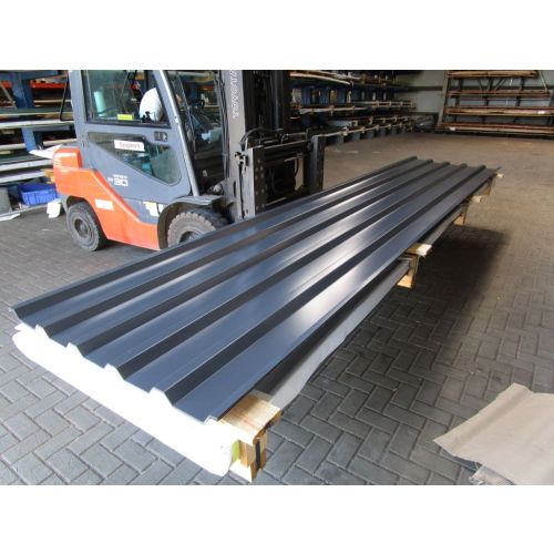 Trapezblech I. Wahl 35/207 mit Antikondensbeschichtung Rotbraun/Anthrazit (18,60€/QM)