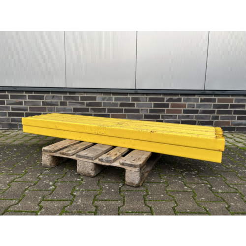 Vierkantrohr Stahlträger, gebraucht | Gesamtlänge: ca. 1.800 mm | Profil: 80 x 80 mm | gelb