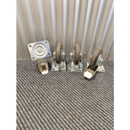Schwerlastrolle Hartgummi 160 mm 4er Set Vollgummi 160/40-80