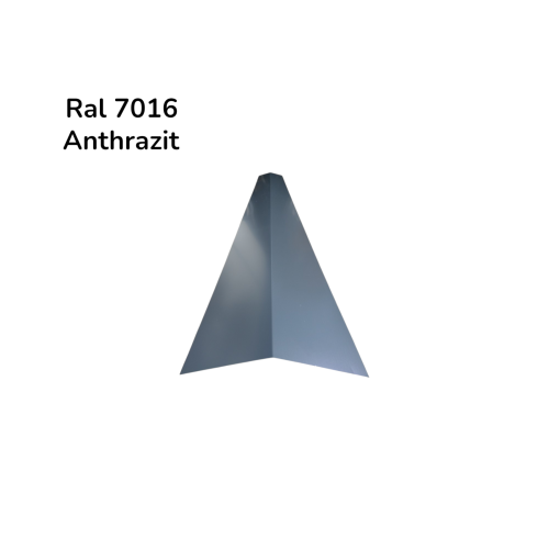 Firstwinkel f&uuml;r Trapezblech / Sandwichplatten 250 x 250 mm RAL 7016