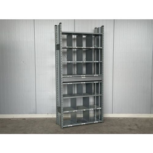 Fachbodenregal Magazinregal mit Schublade und Fachteiler, gebraucht | SSI Schäfer R 3000 |  Gesamthöhe: 2.280 mm | Gesamttiefe: 400 mm | Regallänge: Auswählbar  