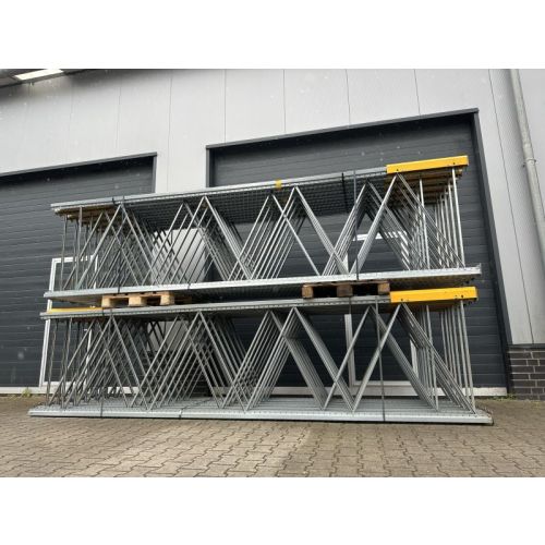Palettenregalständer Regalständer, gebraucht | Bito PRO | P2 | Rahmenprofil: 90 x 65 x 1,750 mm | Ständerhöhe: 4.000 mm | Ständertiefe: 1.100 mm | sendzimir verzinkt