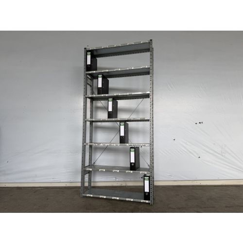 Fachbodenregal Aktenregal Magazinregal | SSI Schäfer R 3000 | gebraucht | Gesamthöhe: 2.278 mm | Gesamttiefe: 300 mm | 7 Ebenen | Regallänge: 1,06 lfm.