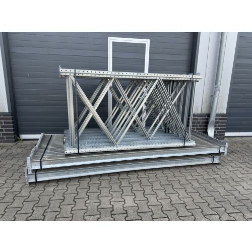Palettenregalanlage Palettenregal, gebraucht | Dexion P90 | Regalst&auml;nder: 2.000 x 1.100 mm | lichte Weite: 3.000 mm | sendzimir verzinkt | Regall&auml;nge: 37,17 lfm.