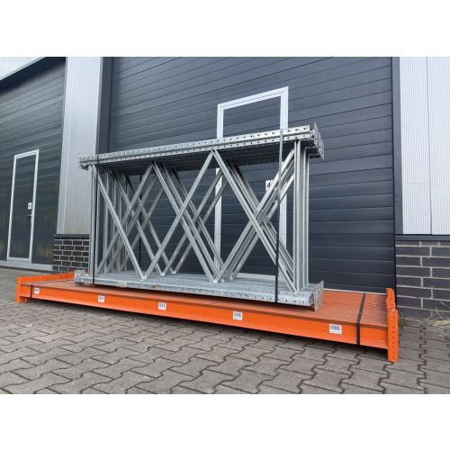 Palettenregalanlage Palettenregal, gebraucht | Dexion P90 | Regalst&auml;nder: 2.000 x 1.100 mm | lichte Weite: 3.000 mm | orange | Regall&auml;nge: 15,54 lfm.