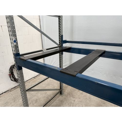 Tiefenauflage Tiefensteg Tiefenstege f. Palettenregal, gebraucht | f. Regaltiefe 1.100 mm | lichte Stützweite: 1.000 mm | K 140 x 60 x 4 mm | roh