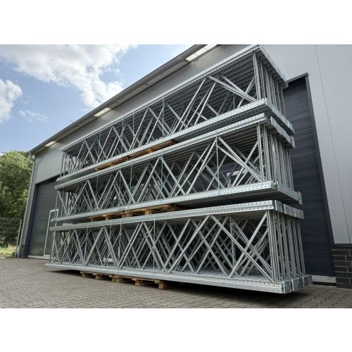 Palettenregalständer Regalständer gebraucht | Dexion Speedlock P90 | 100|25 | Rahmenprofil: 100 x 100 x 2,50 mm | Ständerhöhe: 6.000 mm | Ständertiefe: 990 mm | sendzimir verzinkt