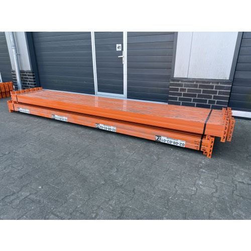 Palettenregaltraverse Traverse Palettenregal, gebraucht | Stow Pal Rack NS | lichte Weite: 3.600 mm | Kastenprofil: 130 x 50 mm | orange