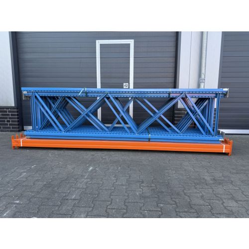 Palettenregalanlage Palettenregal, gebraucht | Stow Pal Rack NS | Regalständer: 3.300 x 800 mm | blau | lichte Weite: 3.600 mm | Regallänge: 29,57 lfm.
