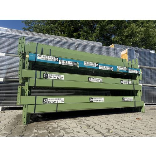 Palettenregaltraverse Traverse Palettenregal, gebraucht | Bito PL 38 | lichte Weite: 2.700 mm | K: 127 x 50 mm | Kopftraverse | gr&uuml;n | 3 HK