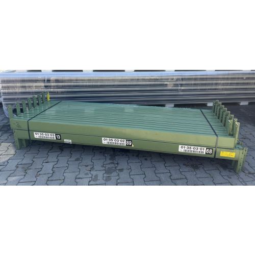 Palettenregaltraverse Traverse Palettenregal, gebraucht | Bito PL 38 | lichte Weite: 2.640 mm | K: 127 x 50 mm | Kopftraverse | gr&uuml;n | 3 HK
