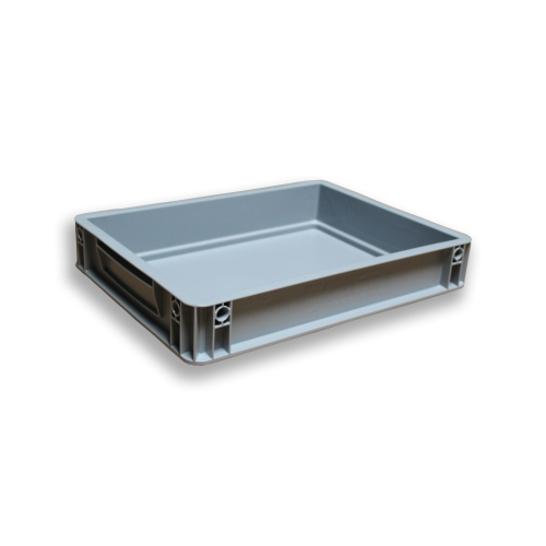 Stapelkisten Auer EG 43/75 HG Maße 400 x 300 x 75 mm in Silbergrau