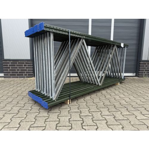 Palettenregalst&auml;nder Regalst&auml;nder Palettenregal, gebraucht | Jung Heinrich Esmena | Rahmenprofile: P 76,2 x 74,7 x 2,3 mm | St&auml;nderh&ouml;he: 2.710 mm | St&auml;ndertiefe: 1.050 mm | gr&uuml;n