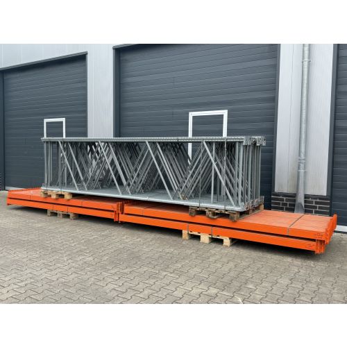 Palettenregalanlage Palettenregal, gebraucht | META Rack | Regalständer: 4.500 x 1.100 mm | Lichte Weite: 3.310 mm | Regallänge: 20,49 lfm.