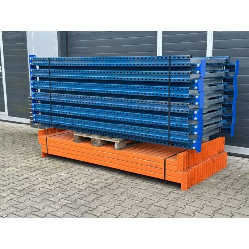 Palettenregalanlage Palettenregal, gebraucht | Polypal Maxipal | Regalständer: 2.450 x 1.100 mm | lichte Weite: 2.300 mm | Regallänge: 26,62 lfm.