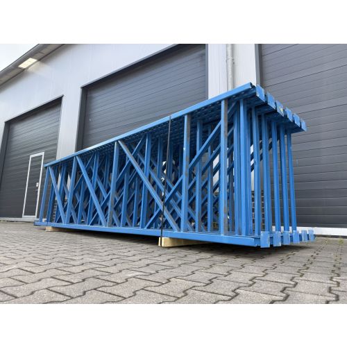 Palettenregalst&auml;nder Regalst&auml;nder Palettenregal, gebraucht | Redirack | St&auml;nderh&ouml;he: 4.130 mm | St&auml;ndertiefe: 1.100 mm | Rahmenprofilabm.: C: 83x50x15x1,75 mm | hellblau