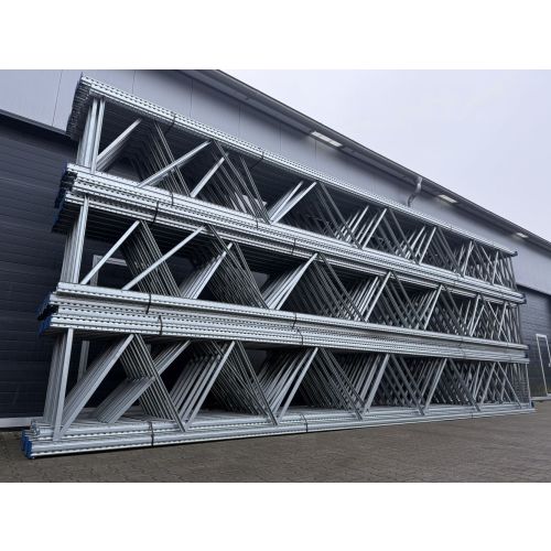 Palettenregalständer Regalständer Palettenregal, gebraucht | SSI Schäfer PR600 | Ständertyp: P115 | Ständerhöhe: 8.500 mm | Ständertiefe: 1.100 mm | sendzimir verzinkt
