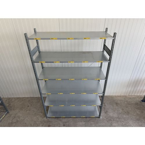 Fachbodenregal Magazinregal, gebraucht  | SSI Schäfer R 3000 | Gesamthöhe: 2.500 mm | Gesamttiefe: 600 mm | 6 Ebenen | Regallänge: Auswählbar