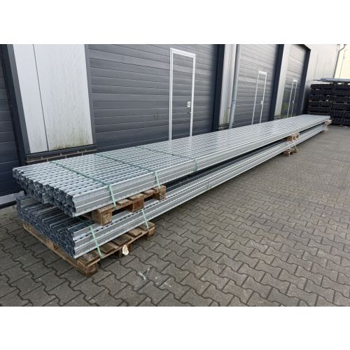 Palettenregalständer Regalständer, gebraucht | Bito PRO | P5 | Rahmenprofil: 100 x 76 x 2,25 mm | Ständerhöhe: 12.400 mm | Ständertiefe: 1.100 mm | sendzimir verzinkt