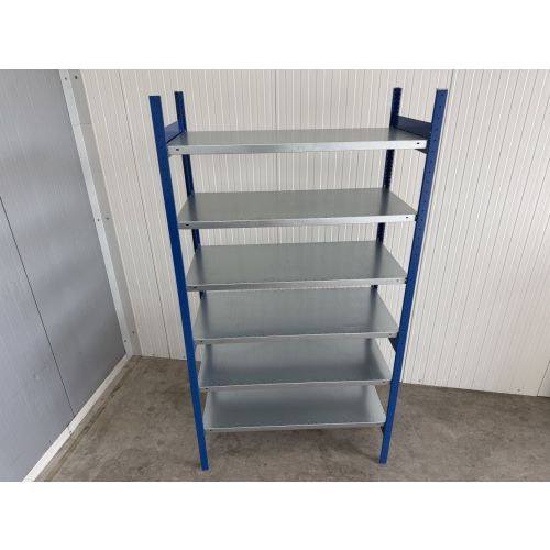 Fachbodenregal Magazinregal, gebraucht | META CLIP | Gesamth&ouml;he: 2.490 mm | Gesamttiefe: 640 mm | Schottstege | Regall&auml;nge: 1,36 lfm.