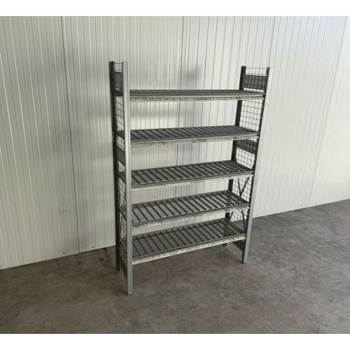 Fachbodenregal Magazinregal, gebraucht | Dexion HI280 | Gesamthöhe: 2.000 mm | Gesamttiefe: 400 mm | Gitterrostboden | Regallänge: 1,38 lfm. 