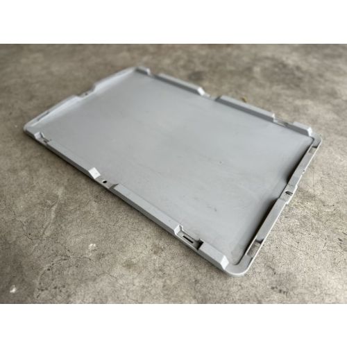 Deckel grau f&uuml;r Kiste 600x400 mm Klappkiste, Stapelkiste, Faltbox