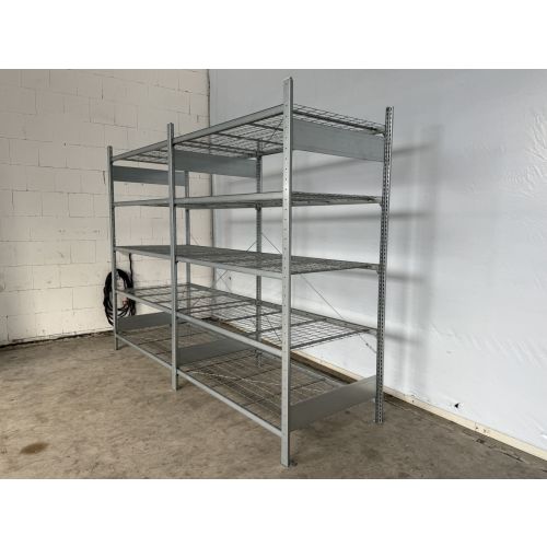 Fachbodenregal Magazinregal, neu | META CLIP | Gesamthöhe: 2.000 mm | Gesamttiefe: 835 mm | Gitterrostboden: 1.300 mm | Regallänge: 2,75 lfm.