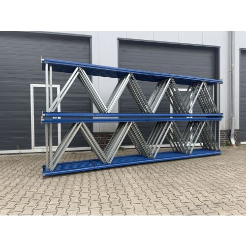Palettenregalst&auml;nder Regalst&auml;nder Palettenregal, gebraucht | Arestant AS | Rahmenprofil: 80 x 80 x 1,5 mm | St&auml;nderh&ouml;he: 5.000 mm | St&auml;ndertiefe: 1.100 mm | blau