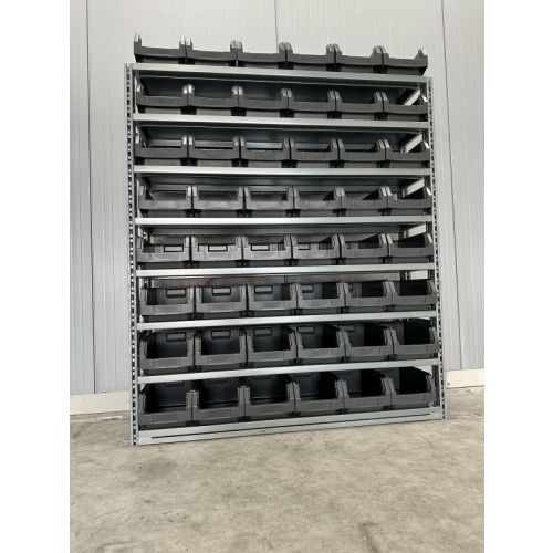 Kistenregal Fachbodenregal, II. Wahl | SSI Schäfer R3000 | Gesamtbreite: 1.340 mm | Gesamttiefe: 340 mm | Gesamthöhe: 1.534 mm | SSI Schäfer LF 321 G 