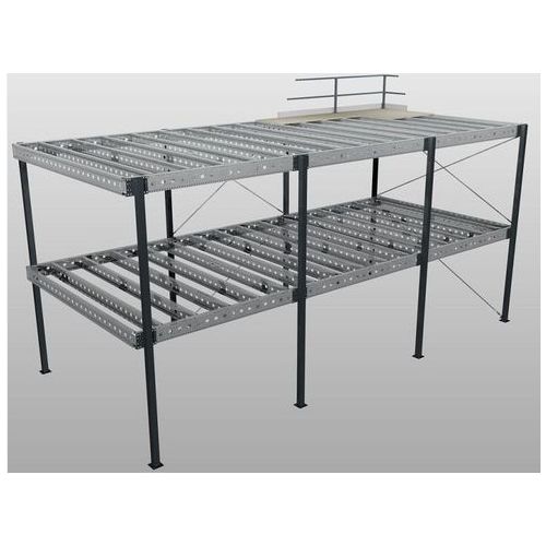 Lagerbühne 8,00 x 20,00 m, zweigeschossig, Tragkraft 500 kg / m²