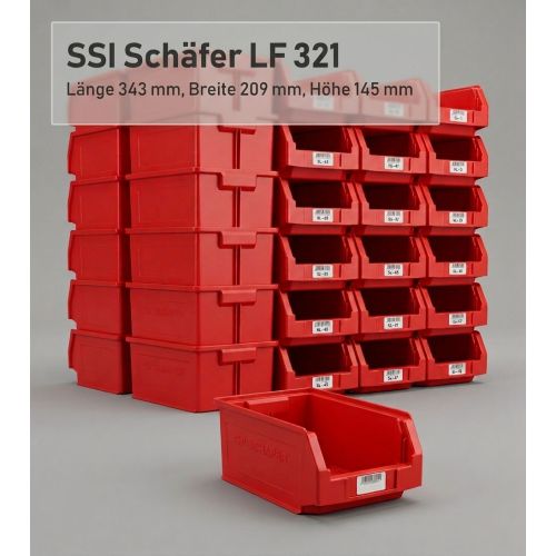 Sichtlagerkiste SSI Schäfer LF 321 - 343x209x145 mm -gebraucht Kunststoffkiste