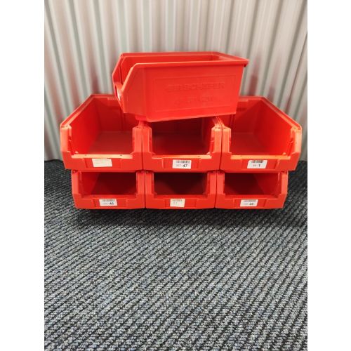 Sichtlagerkiste SSI Schäfer LF 321 - 350x220x145 mm - gebraucht ROT Kunststoffkiste