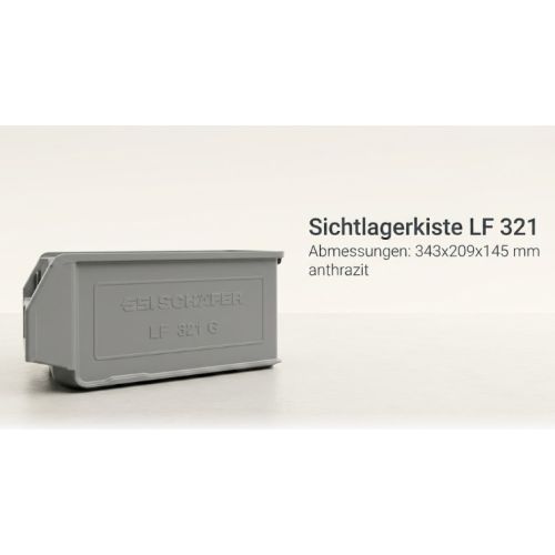 Sichtlagerkiste SSI Schäfer LF 321 - 343x209x145 mm - gebraucht Kunststoffkiste