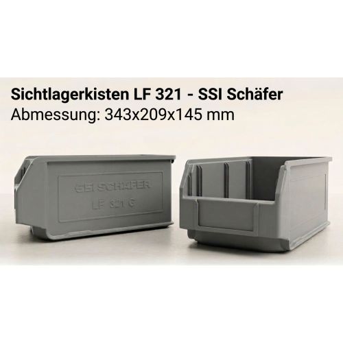 Sichtlagerkiste SSI Schäfer LF 321 - 343x209x145 mm - gebraucht Kunststoffkiste
