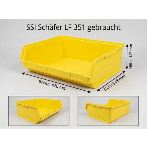 LF 351 SSI Schäfer Sichtlagerkiste - 350x470x145 mm - II Wahl Kunststoffkiste