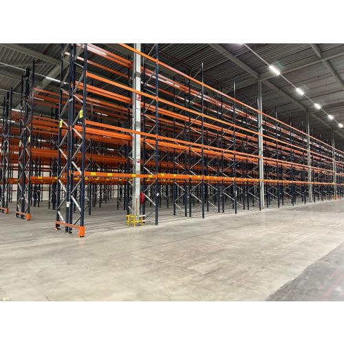 Palettenregalanlage Palettenregal, gebraucht | Mecalux | Regalständer: 9.500 x 1.100 mm | Lichte Weite: 3.595 mm | Regallänge: Auswählbar